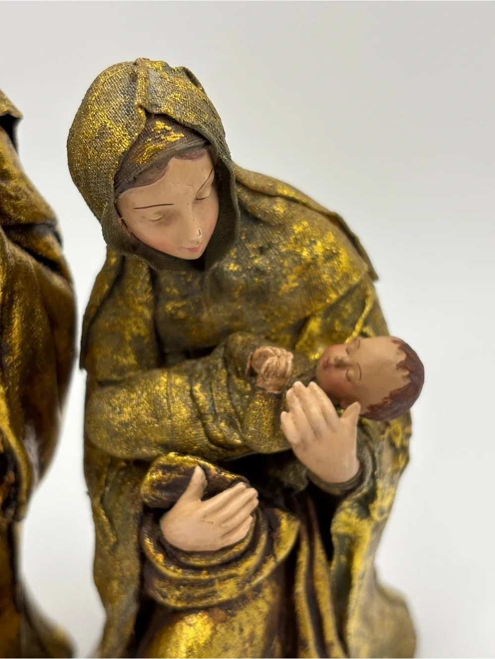 Department 56‎ Vintage Gold Gilded Holy Family Set of 3 Nativity Figurine